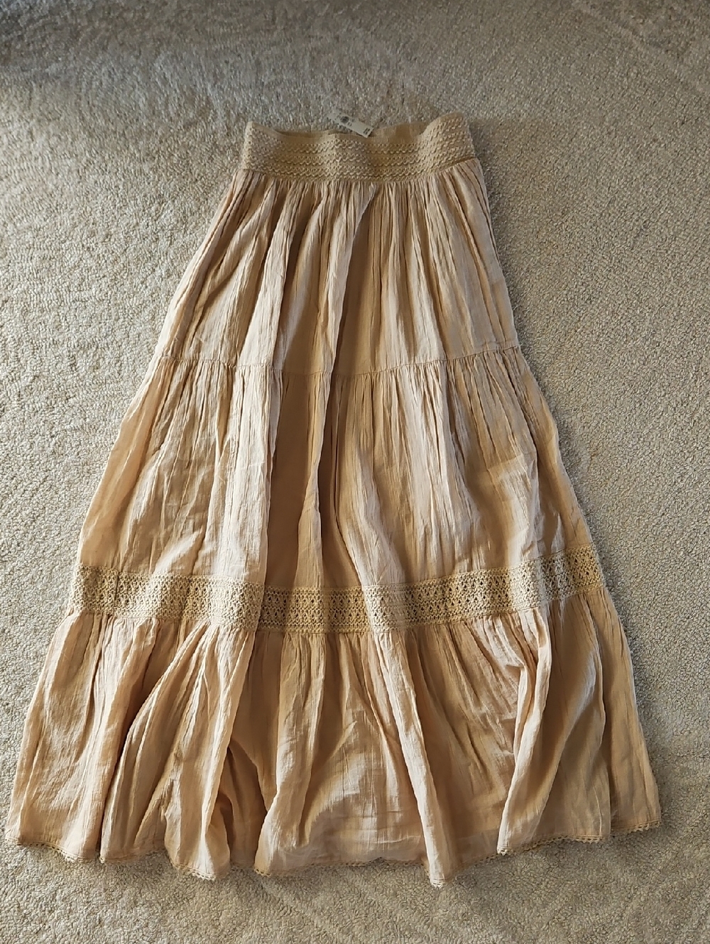 Aerie Boho Maxi Skirt Size Small